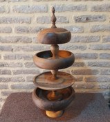 تصویر ست چهار تکه پذیرایی مدل خمره‌ای چوب گردو 