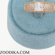 تصویر انگشتر زنانه پرنگین طلایی 