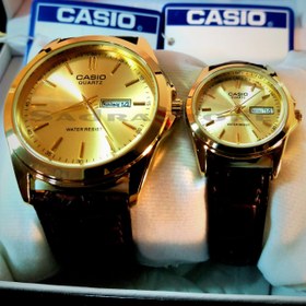 تصویر CASIO WATCH ست زنانه مردانه کاسیو ساخت ژاپن ** موتور EPSON ژاپن ** درب استیل ** دوتقویمه روز و ایام لاتین و فارسی 