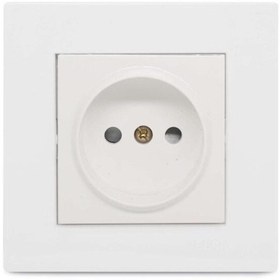 تصویر پریز ساده ویرا مدل ساده سفید Veera Switch And Sockets White