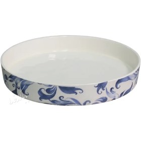 تصویر پیتزا خوری کوچک مدل گل آبی 