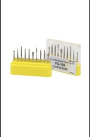 تصویر فرزهای الماس توربین دندانپزشکی FG-105 - یک پک Dental diamond burs