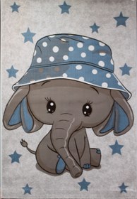 تصویر afrand machine carpet kids, blue hat elephant, code 197 