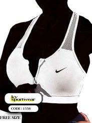 تصویر نیم تنه ورزشی زنانه NIKE PRO کد 001 Womens sports bra NIKE PRO code 001