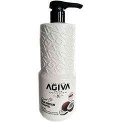 تصویر شامپو سر بدون نمک آگیوا Agiva Milk Protein حاوی روغن نارگیل و پروتئین شیر 800 میل 