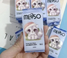 تصویر دستمال مرطوب طرح گربه (8 عدد دستمال مرطوب) 