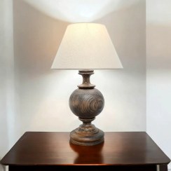 تصویر آباژور چوبی مدل توپ 