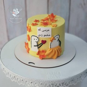 تصویر کیک سالگرد دوستی پاییزی کد01 