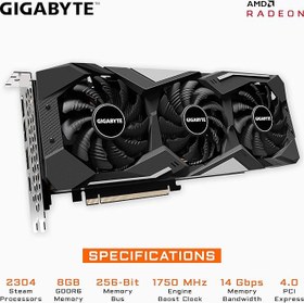 تصویر کارت گرافیک گیگابایت GIGABYTE RX 5700 XT 8G استوک 