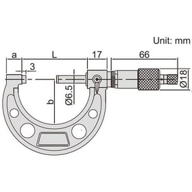 تصویر میکرومتر خارج سنج 4-3 اینچ اینسایز مدل 4-3203 INSIZE 3203-4 outside micrometer