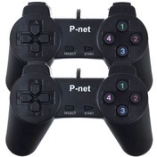 تصویر دسته بازی کامپیوتر پی-نت مدل X4 کد P98 بسته 2 عددی 