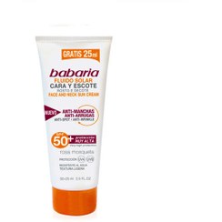 تصویر فلوئید ضد آفتاب ضد چروک صورت و گردن SPF50 باباریا حجم 75 میل 