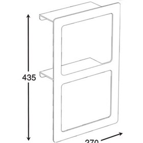 تصویر شلف حمام دو طبقه فانتونی مدل S015 Bathroom Shelf