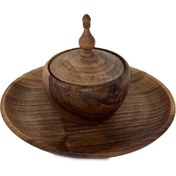 تصویر قندان چوبی قطر 10 