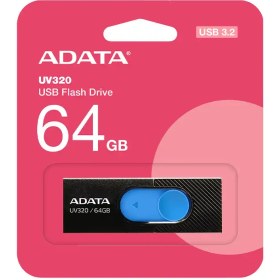 تصویر فلش A-DATA UV320 64G USB3.2(رنگ آبی مشکی) 