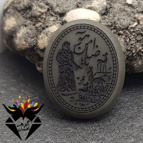 تصویر نگین یشم حکاکی یا ضامن آهو درشت کد N_2178 