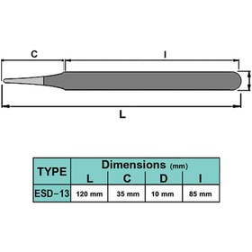 تصویر پنس ESD-13 پنس تکی آنتی استاتیک نوک تخت مدل ESD-13