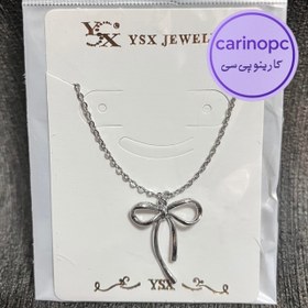 تصویر گردنبند استیل مدل پاپیون 