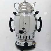 تصویر سماور گازی ۶ لیتری سه کاره با قوری چینی 