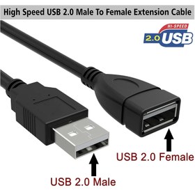 تصویر کابل افزایش طول USB با متراژ 1.5 متر USB extension cable