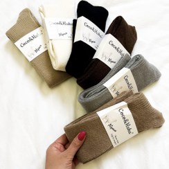 تصویر جوراب زیرزانو پشمی لاما 