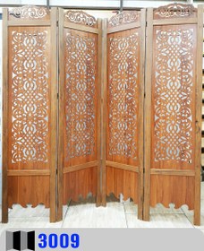 تصویر پاراوان چوبی برش لیزری کد 3009 Laser cut wooden screen code 3009