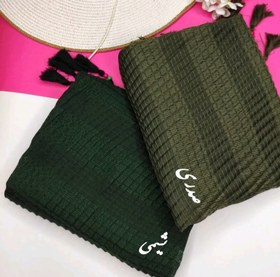 تصویر شال پلیسه حصیری نخی 