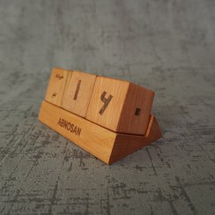 تصویر تقویم چوبی سه مهره|چوب راش|SY 201 