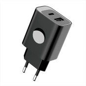 تصویر شارژر دیواری کانفلون مدل C70Q با توان ۲۲.۵ وات و دو پورت USB Type-C 