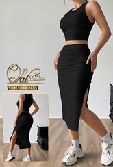 تصویر کراپ دامن بغل چاکدار 