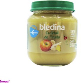 تصویر پوره میوه بلدین (Bledine) با طعم سیب و گلابی و آناناس و موز وزن 125گرم 