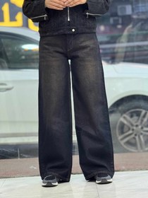 تصویر شلوار فول بگ کمر ساده 913 - سایز 34 