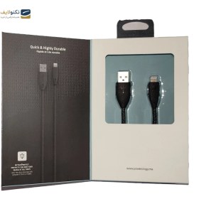 تصویر کابل لایتنینگ پاورولوجی مدل PCAB003 طول 1.2 متر PCAB003 Type-A to Lightning Cable