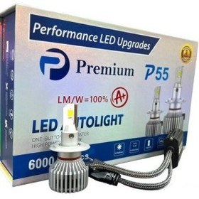 تصویر هدلایت p55 پرمیوم پایه h4 Premium