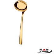 تصویر ملاقه سس ناب استیل مدل فلورانس طلایی PVD 