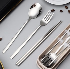 تصویر ست قاشق چنگال چاپستیک 