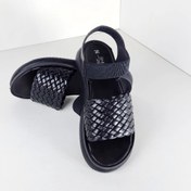 تصویر صندل زنانه شیما مدل آرشیدا بافت رنگ مشکی و کرمی 