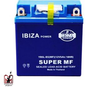 تصویر باتری 12 ولت 5 آمپر ساعت موتور سیکلتی بلند ایبیزا ibiza مدل 12V5AH ساخت ویتنام 