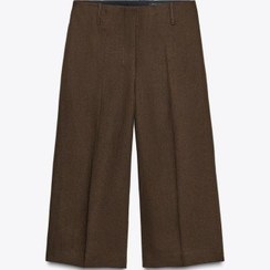 تصویر شلوارک برمودای بلند از جنس کتان، کالکشن ZW زنانه شکلات زارا 