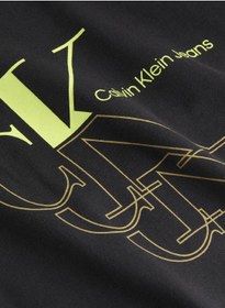 تصویر تی‌شرت مردانه با طرح مونوگرام - 100% پنبه، مشکی برند calvin klein jeans Men's Monogram T-Shirt - Cotton, Black