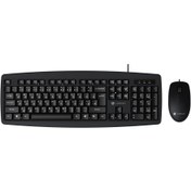 تصویر کیبورد با سیم لاجی کی مدل KM113 به همراه موس Logikey KM113 Wired Keyboard and Mouse Combo