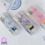 تصویر ست پرگار و نقاله شفاف حیوانات 