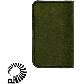 تصویر کیف کارت چرم سبز 