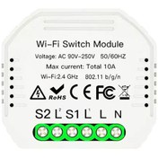 تصویر رله و کلید هوشمند روشنایی (پشت کلیدی) یک کانال 