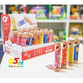 تصویر سوت چوبی صورتی Classic World مدل Whistle 2802 