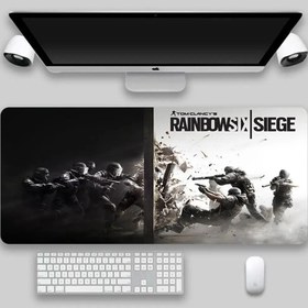 تصویر دسک پد گیمینگ Rainbow Six سایز 40*90 