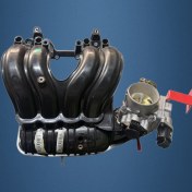 تصویر پک منیفولد XUM کامل و دریچه گاز (منیفولد + دریچه‌گاز + سیم‌گاز + پایه سیم‌گاز) 