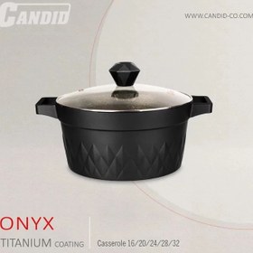 تصویر قابلمه سایز 16 تیتانیوم مدل اونیکس کاندید Candid - نقره ای 16cm pot Titanium Candid Onyx