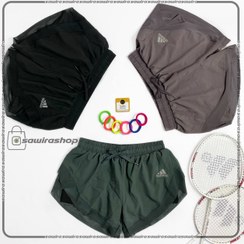تصویر شورتک میکرو دولایه جیبدار آدیداس (Adidas) - (کد: 1420) 