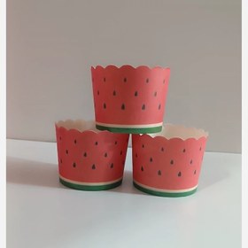 تصویر کاپ کیک یلدا هندوانه قلبی پک 10 تایی11 